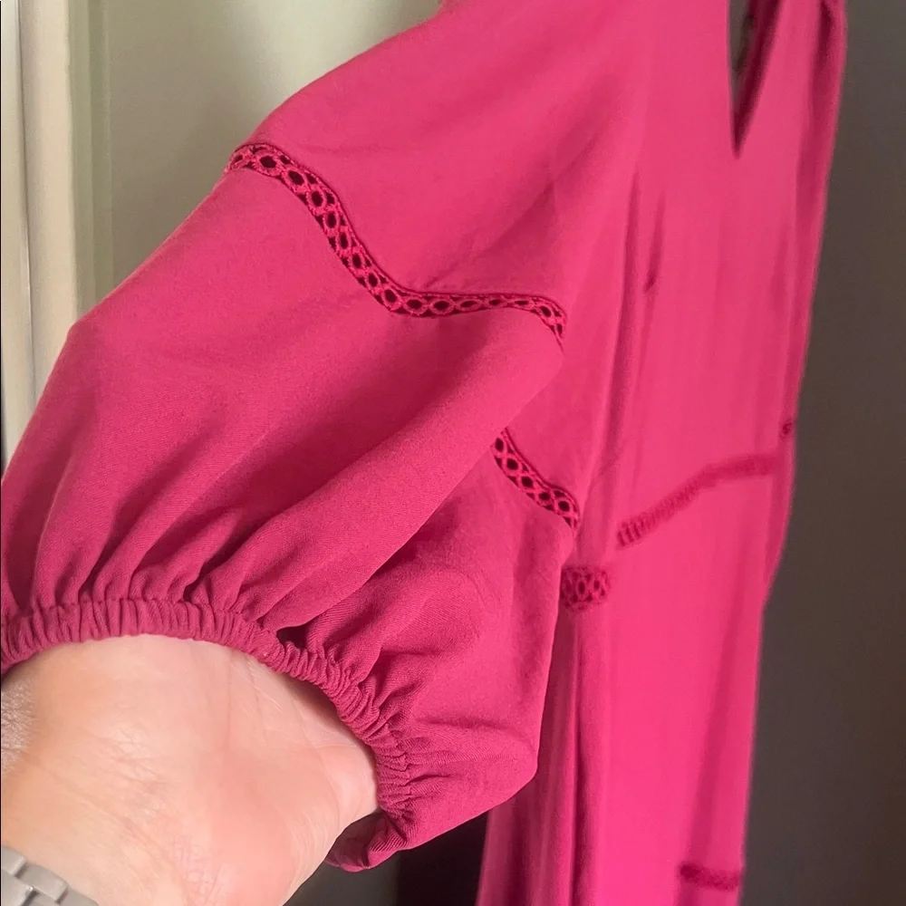 🛑 1 hour sale. NWT. Taylor, size 10P, Fuchsia Long Sleeve Dress - Picture 10 of 12